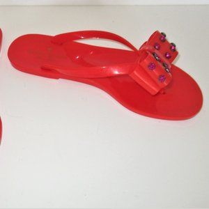 Kate Spade Francy Jelly Sandals Flip Flops Bow